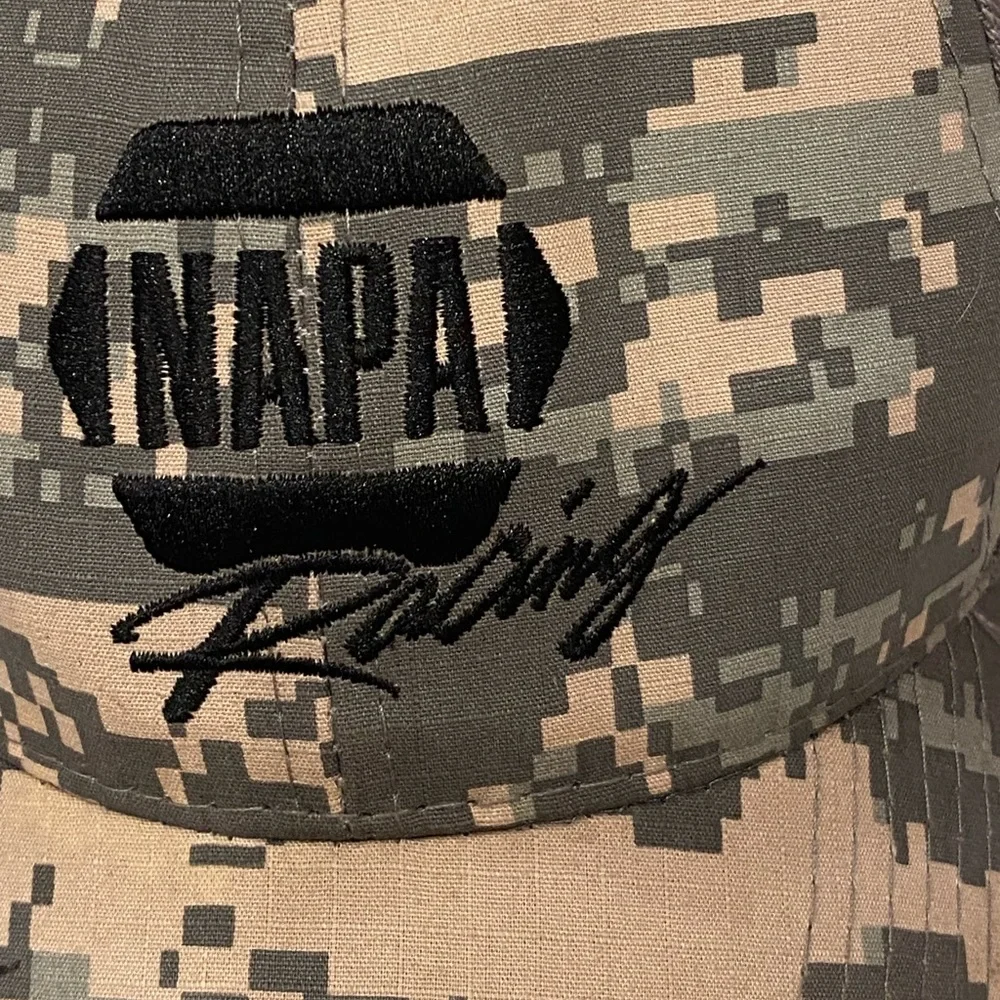 NAPA Racing NASCAR Camo Camouflage Hat Fallen Heroes Ron Capps Patriotic Elliott